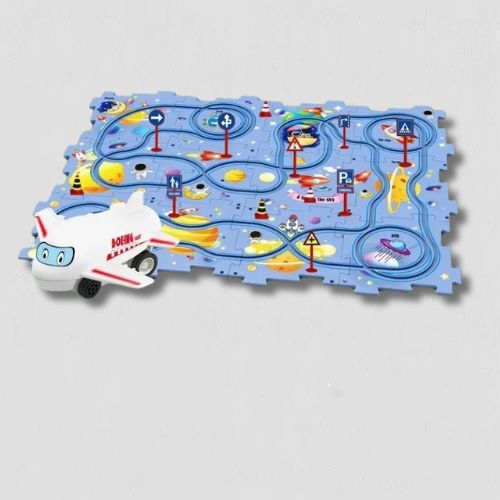 Voiture-circuit-électrique-voyage-avion