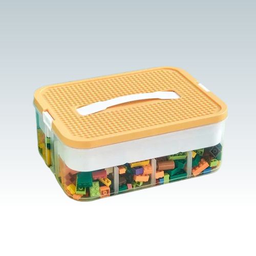 boite-de-rangement-plastique-jaune