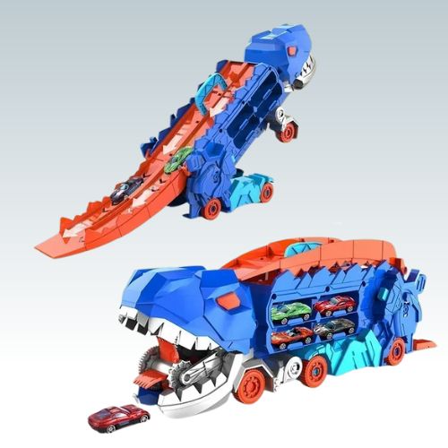 garage-voiture-enfant-Dinosaur-bleu