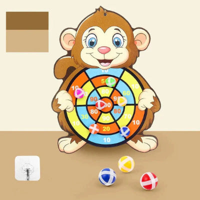jeux pour extérieur cible singe marron