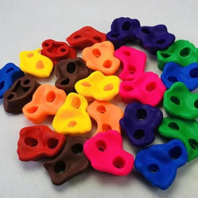 prises escalade extérieure enfant en couleurs assorties - kit 10 prises plastique résistant UV