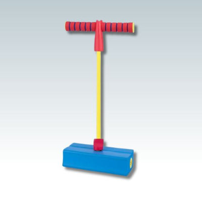 bâton sauteur enfant en mousse avec poignées couleur rouge et bleu