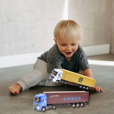 Camion porte-conteneurs enfant jouet métal jouet
