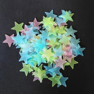 Jeux bébé 6 mois - autocollants muraux phosphorescents étoiles pour chambre enfant