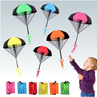 jeux extérieur parachute pack 6 couleurs - jouet plein air enfant bleu orange vert jaune rose rouge