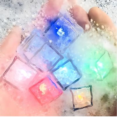Jouets de bain lumineux LED - cubes glaçons magiques