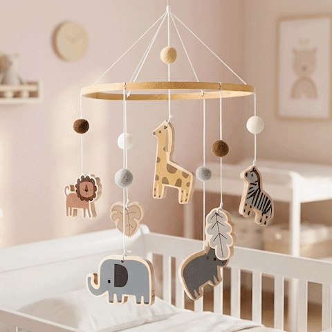 Mobile bébé bois | Apaisant Éveil