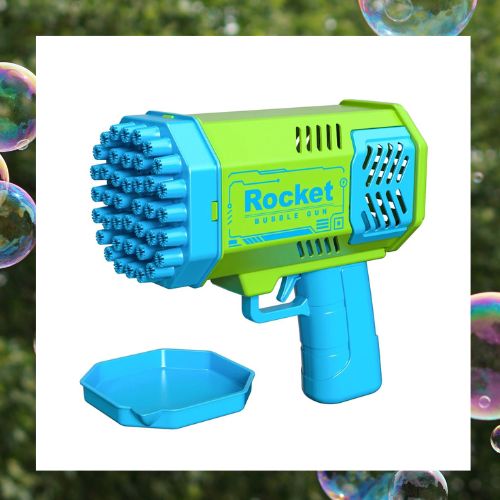 Pistolet à bulles vert bleu