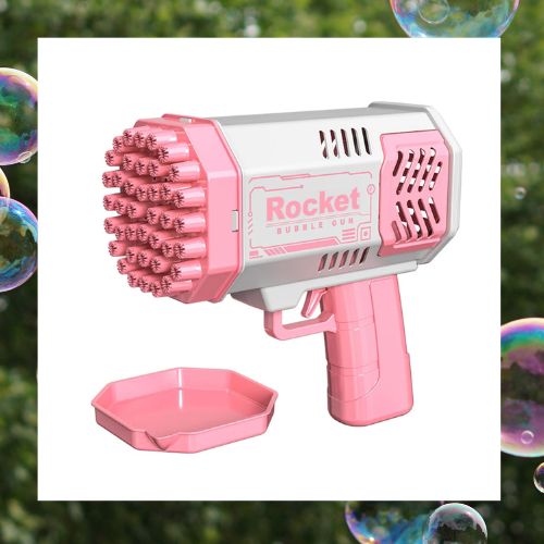 Pistolet à bulles à coquille rose