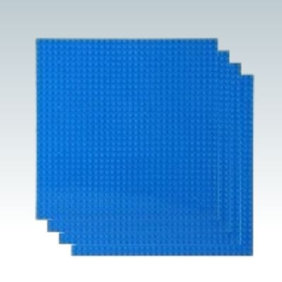 plaque de construction 32x32 bleu - compatible lego lot 4 plaques