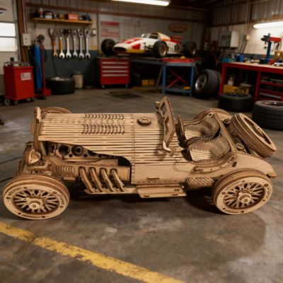 puzzle 3d bois voiture maquette Montessori éducatif enfant - assemblage bois sans colle