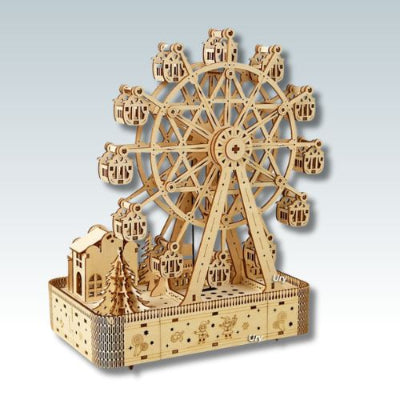puzzle 3d bois grande roue musicale - vue d'ensemble assemblée