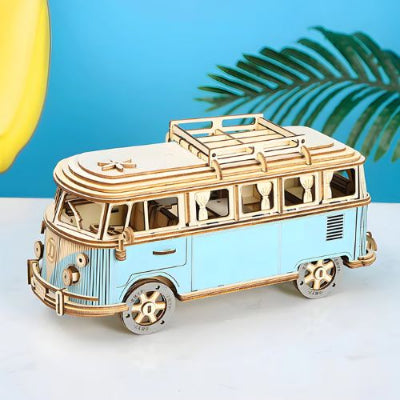 Puzzle-3d-voiture-maquette-bleu