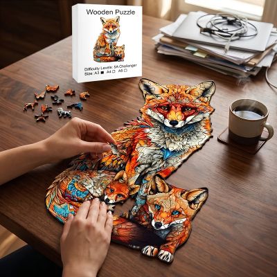 puzzle 3d en bois animaux bouleau baltique - vue assemblée enfant 5 ans