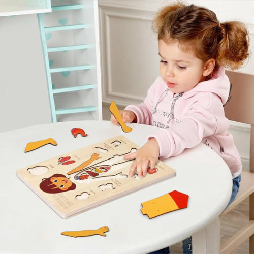 Puzzle enfant Montessori corps humain | Bois | Dès 3 ans™