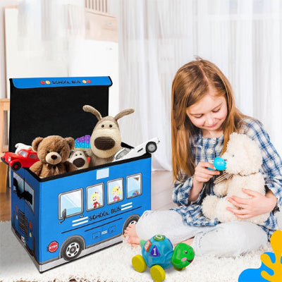 Rangement jouet enfant bleu coffre pour enfant