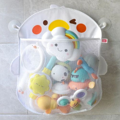 filet rangement jouets bain canard blanc - organisateur baignoire enfant