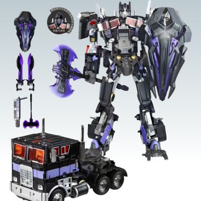 robot jouet transformable métal - noir bleu figurine collector qualité premium