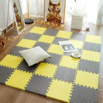 Tapis d éveil bebe double face jaune marron jouet enfant