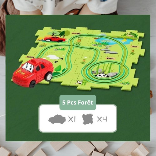 Voiture-circuit-électrique-foret-puzzle