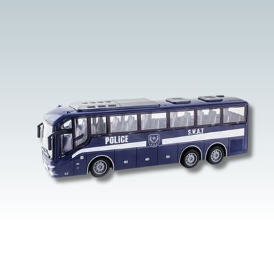 bus-jouet-télécommandée-bleu-police