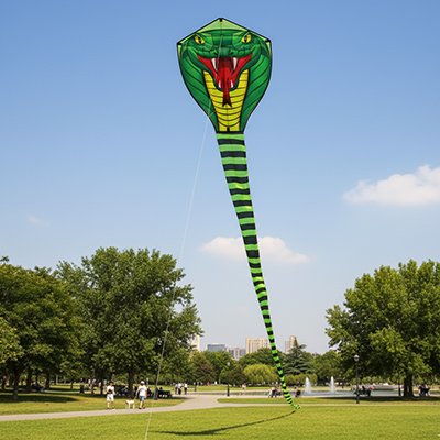Cerf volant enfant serpents