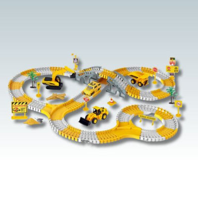 circuit voiture électrique enfant à assembler, format 222 pièces