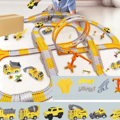  circuit voiture électrique enfant à assembler, format 467 pièces 