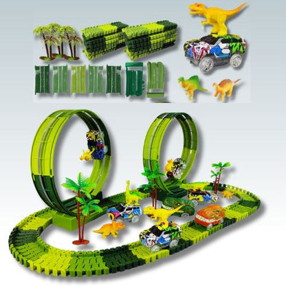 circuit-voiture-foret-dinosaure