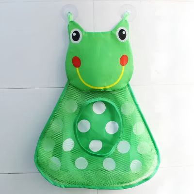 filet rangement jouets bain grenouille jaune - organisateur baignoire enfant