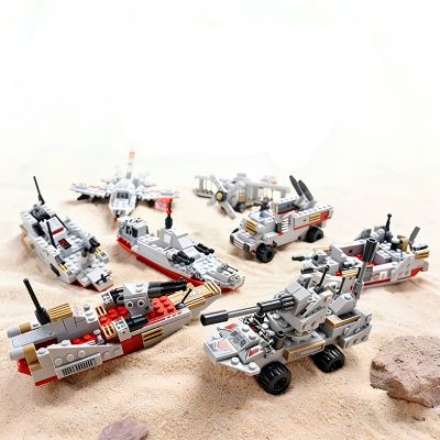 jeu de construction militaire 1068 blocs - cuirassé 70cm assemblé