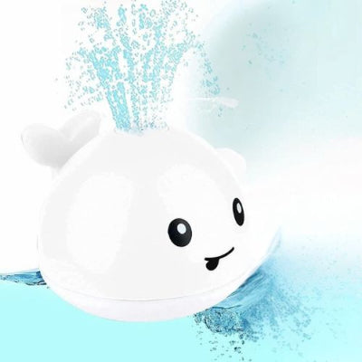 jeux de bain bébé baleine blanche led - propulsion eau jouet bain enfan