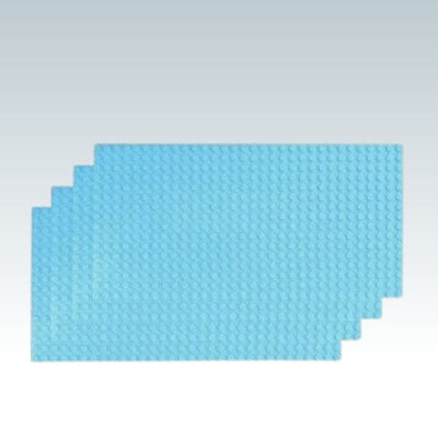 plaque de construction 16x32 bleu - compatible lego lot 4 plaques