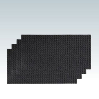 plaque de construction 16x32 noir - compatible lego lot 6 plaques