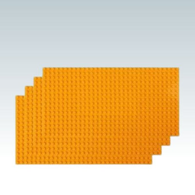 plaque de construction 16x32 orange - compatible lego lot 6 plaques