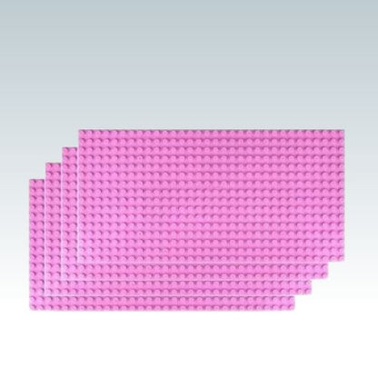 plaque de construction 16x32 rose - compatible lego lot 4 plaques