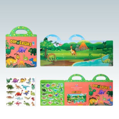 jouet bébé 1 an autocollant apprentissage nature dinosaure - livre stickers éducatif