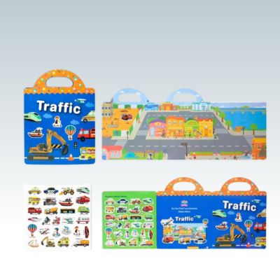 jouet bébé 1 an autocollant marin engin voiture ville - livre stickers thèmes variés