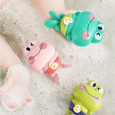 jouets de bain bébé éducatif - lot 3 grenouilles nageuses rose vert - cadeau naissance
