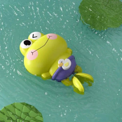jouet de bain bebe éducatif grenouille vert