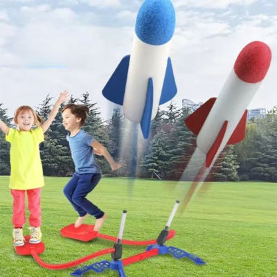 fusée blanche à tête rouge pour lanceur de fusées enfant