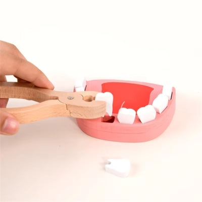 pince dentiste en bois mallette docteur enfant - jouet médical éducatif educjouet