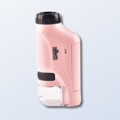 microscope de poche rose enfant éducatif avec boit  