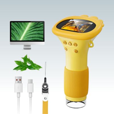 microscope-enfant-jaune-LED-rechargeable