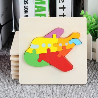 puzzle en bois 3d avion pour enfant dès 3 ans