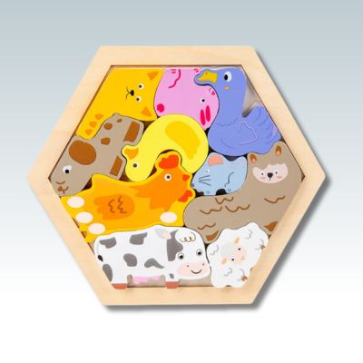 puzzle-bois-enfant-hexagone