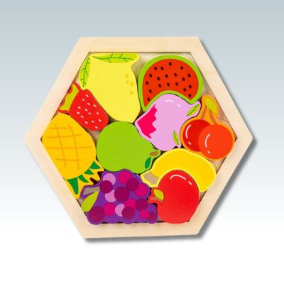 puzzle-bois-hexagone-fruit