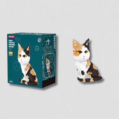 puzzle-en-3d-chat-blanc