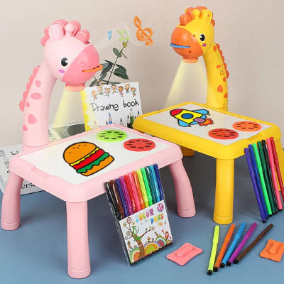 table de dessin Rose girafe
