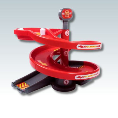 voiture-électrique-enfant-parking-rouge